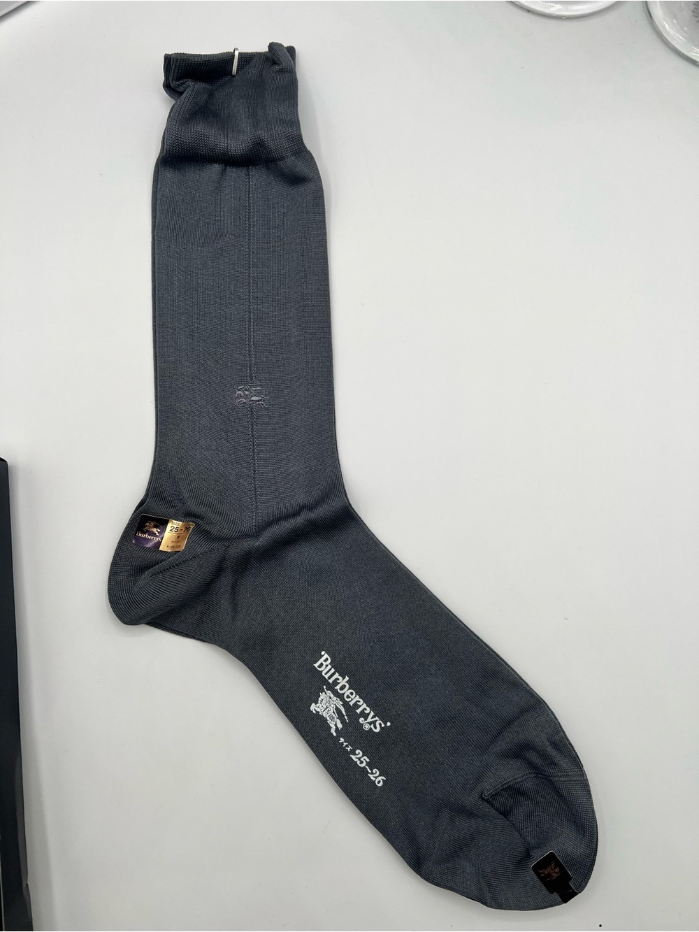 Burberrys Vintage Gray Dress Socks - Picture 4 of 8